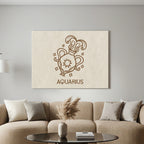 Wassermann Boho Minimalistisch Sternzeichen Leinwandbild