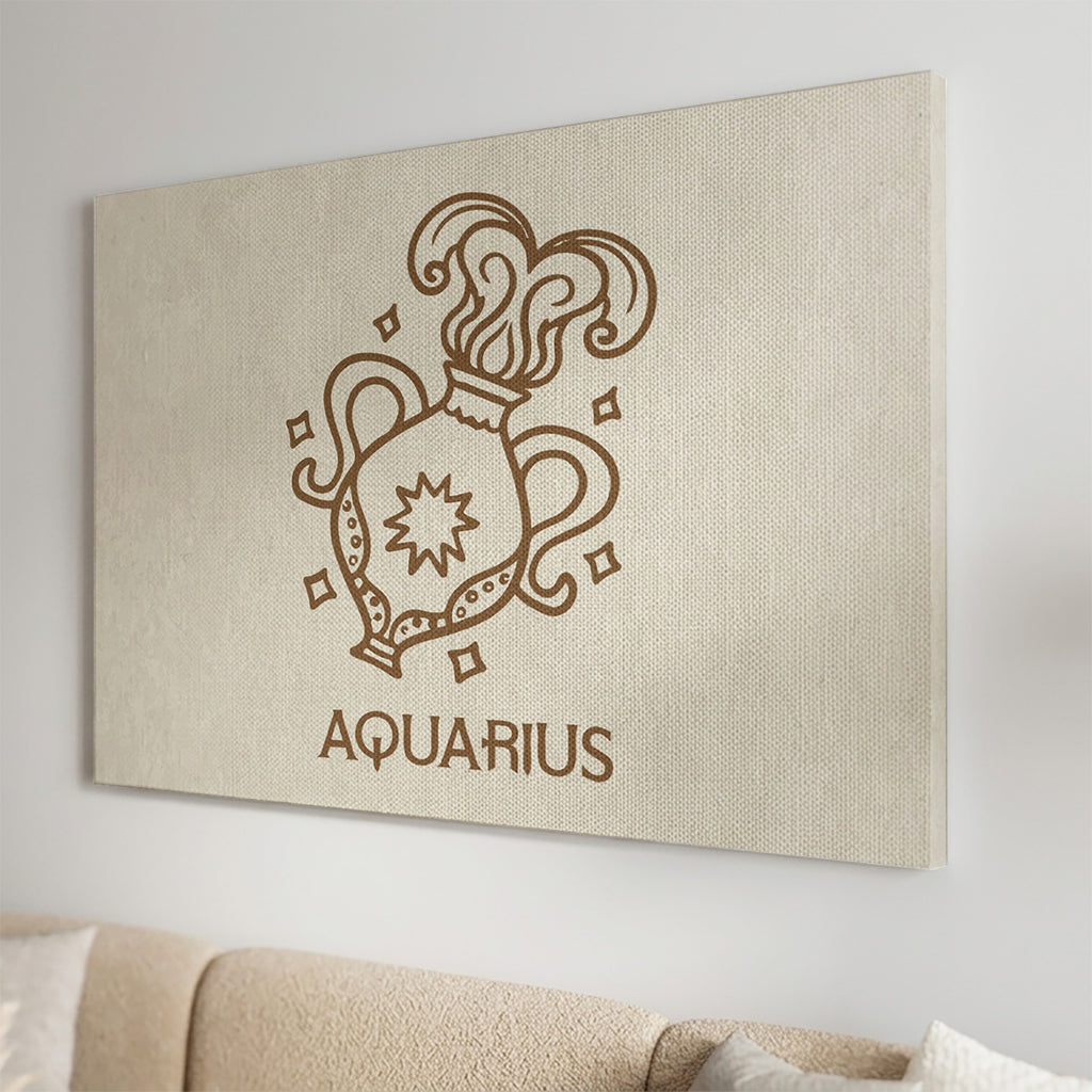 Wassermann Boho Minimalistisch Sternzeichen Leinwandbild