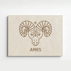 Widder Boho Minimalistisch Sternzeichen Leinwandbild
