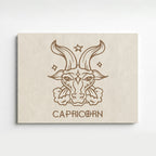 Steinbock Boho Minimalistisch Sternzeichen Leinwandbild