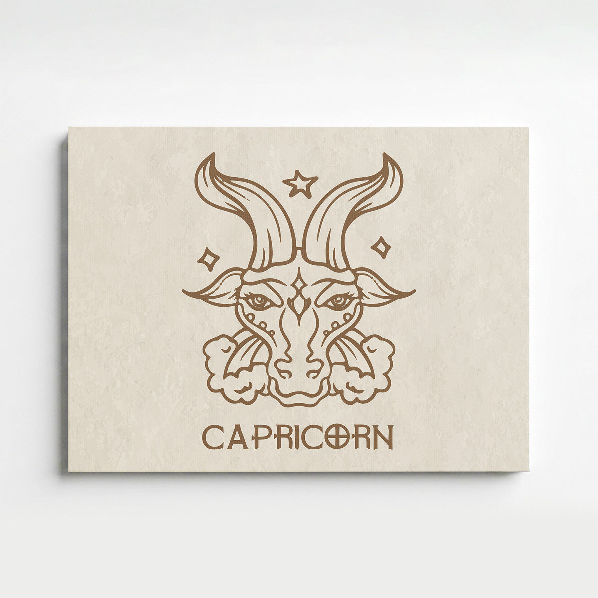 Steinbock Boho Minimalistisch Sternzeichen Leinwandbild
