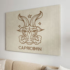 Steinbock Boho Minimalistisch Sternzeichen Leinwandbild