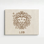 Löwe Boho Minimalistisch Sternzeichen Leinwandbild