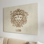 Löwe Boho Minimalistisch Sternzeichen Leinwandbild