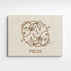 Fische Boho Minimalistisch Sternzeichen Leinwandbild