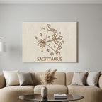 Schütze Boho Minimalistisch Sternzeichen Leinwandbild