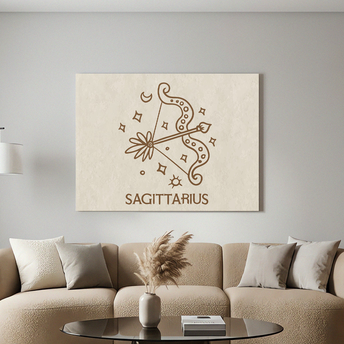 Schütze Boho Minimalistisch Sternzeichen Leinwandbild
