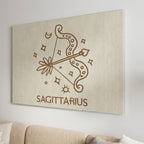 Schütze Boho Minimalistisch Sternzeichen Leinwandbild