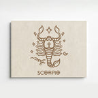 Skorpion Boho Minimalistisch Sternzeichen Leinwandbild