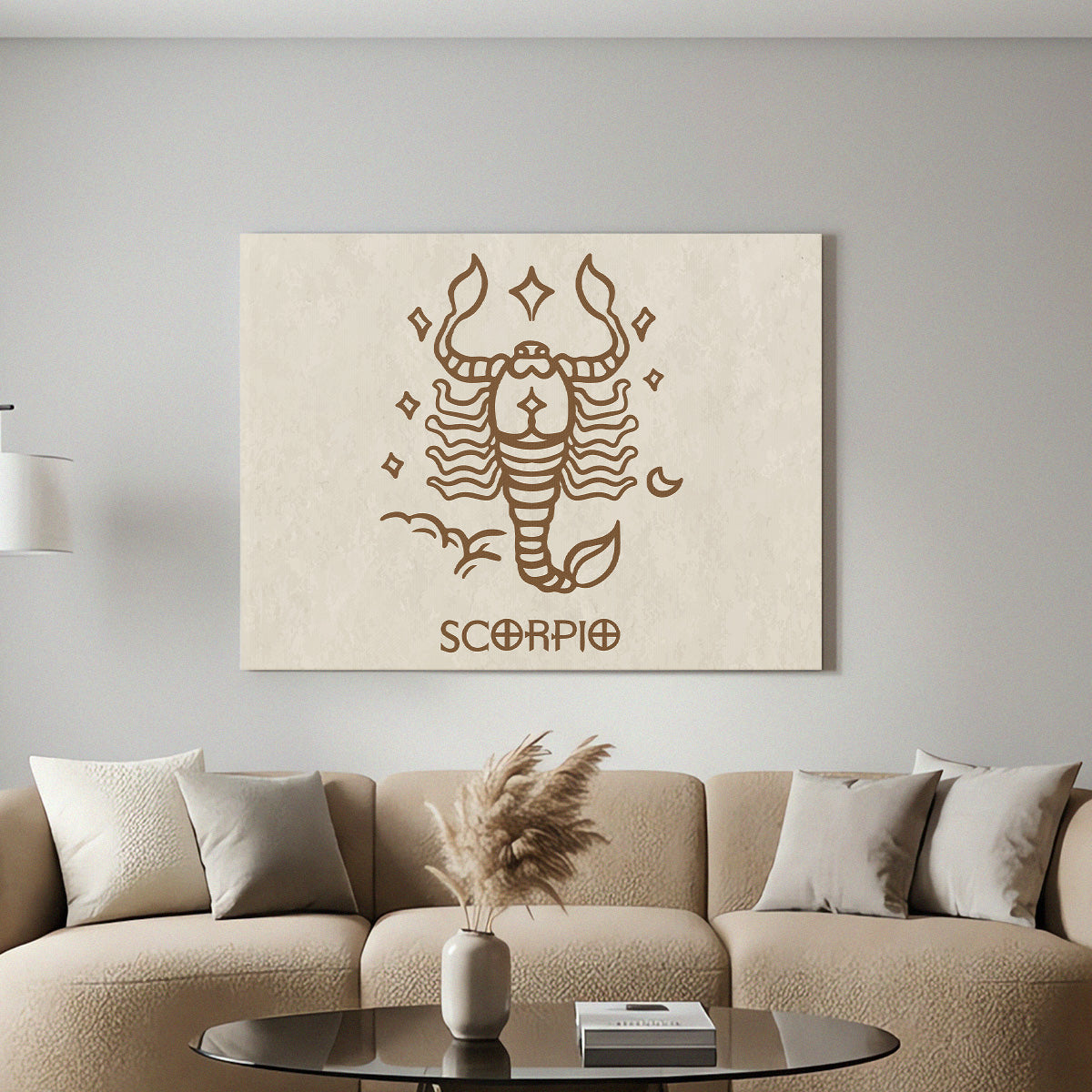Skorpion Boho Minimalistisch Sternzeichen Leinwandbild