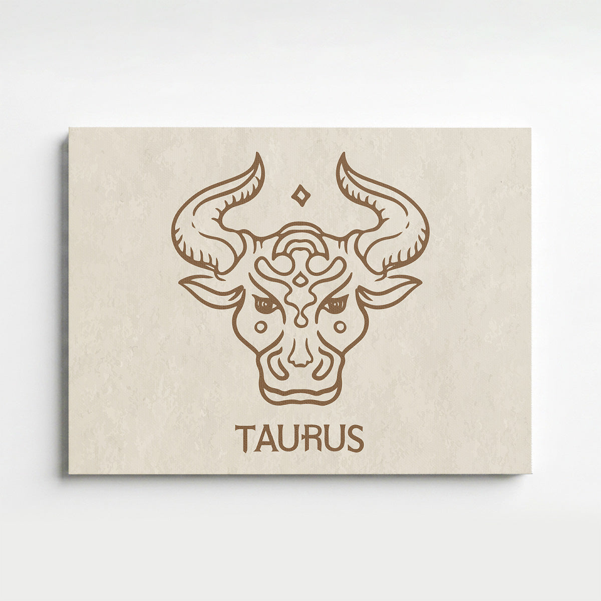 Stier Boho Minimalistisch Sternzeichen Leinwandbild