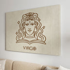Jungfrau Boho Minimalistisch Sternzeichen Leinwandbild